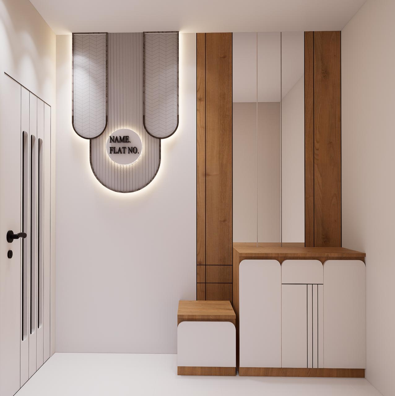 Bedroom and wardrobe setup